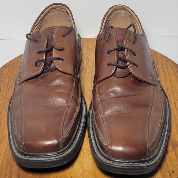 Structure Mens Brown Lace Up Oxford Vera Gomma Dress Shoes Size 9 1/2 D - Picture 1 of 16